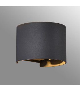 Davos Round Wall Lamp Dimmable 2 x 6W LED 2700K 1100lm IP54 Anthracite 3yrs Warranty-2