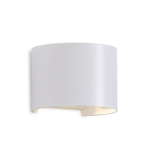 Davos Round Wall Lamp Dimmable 2 x 6W LED 2700K 1100lm IP54 Sand White 3yrs Warranty-1