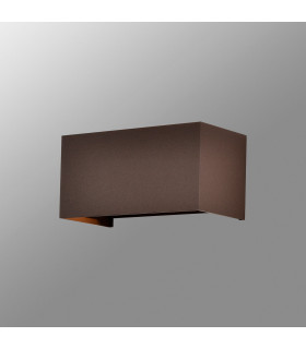 Davos Rectangle Wall Lamp Dimmable 4 x 6W LED 2700K 2200lm IP54 Rust Brown 3yrs Warranty-2