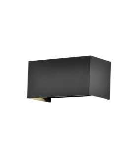 Davos Rectangle Wall Lamp Dimmable 4 x 6W LED 2700K 2200lm IP54 Sand Black 3yrs Warranty-1