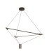 Electra Large Pendant 7W + 25W LED 3000K 2500lm Black / Black Chrome / White Acrylic 3yrs Warranty-1