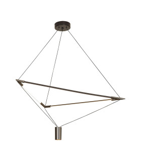 Electra Large Pendant 7W + 25W LED 3000K 2500lm Black / Black Chrome / White Acrylic 3yrs Warranty-1