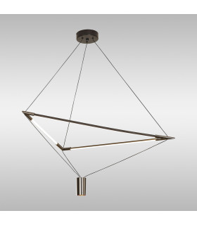 Electra Large Pendant 7W + 25W LED 3000K 2500lm Black / Black Chrome / White Acrylic 3yrs Warranty-2