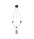 Electra Small Pendant 7W + 14W LED 3000K 1600lm Black / Black Chrome / White Acrylic 3yrs Warranty-1