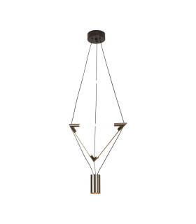 Electra Small Pendant 7W + 14W LED 3000K 1600lm Black / Black Chrome / White Acrylic 3yrs Warranty-1