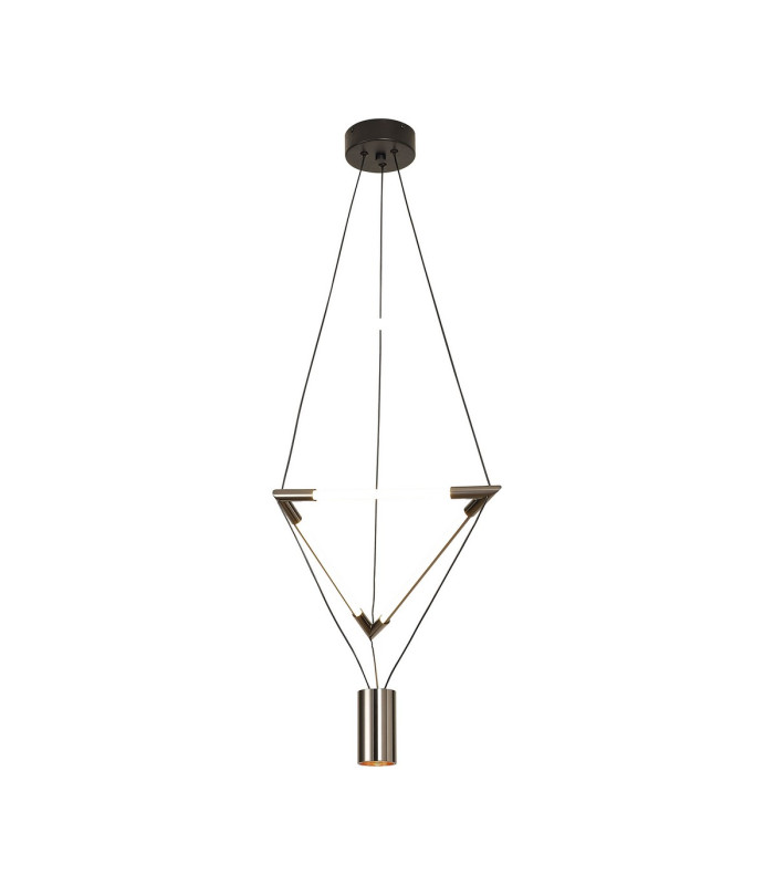 Electra Small Pendant 7W + 14W LED 3000K 1600lm Black / Black Chrome / White Acrylic 3yrs Warranty-1