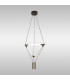 Electra Small Pendant 7W + 14W LED 3000K 1600lm Black / Black Chrome / White Acrylic 3yrs Warranty-2