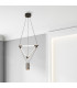 Electra Small Pendant 7W + 14W LED 3000K 1600lm Black / Black Chrome / White Acrylic 3yrs Warranty-4