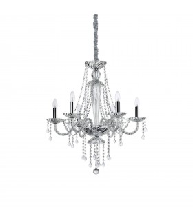 6 Light Pendant Light Trasparent, E14 - 1