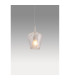 Elsa Assembly Pendant (WITHOUT PLATE) With Inverted Bell Shade 1 Light E27 Clear Glass With Frosted Inner Cone-2