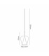 Elsa Assembly Pendant (WITHOUT PLATE) With Inverted Bell Shade 1 Light E27 Clear Glass With Frosted Inner Cone-5