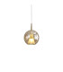 Elsa Assembly Pendant (WITHOUT PLATE) With Round Shade 1 Light E27 Bronze Glass With Frosted Inner Cone-1