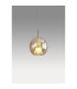 Elsa Assembly Pendant (WITHOUT PLATE) With Round Shade 1 Light E27 Bronze Glass With Frosted Inner Cone-2