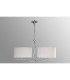 Eve Linear Pendant 2 Arm 4 Light E27 Polished Chrome With Spanish Corrugated White Oval Shades-2