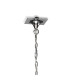 Eve Linear Pendant 2 Arm 4 Light E27 Polished Chrome With Spanish Corrugated White Oval Shades-3