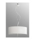 Eve Single Pendant 3 Light E27 Polished Chrome With Spanish Corrugated White Round Shade-2