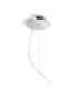 Eve Single Pendant 3 Light E27 Polished Chrome With Spanish Corrugated White Round Shade-3