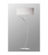 Eve Floor Lamp 2 Light E27 Polished Chrome With Spanish Corrugated White Oval Shade-2