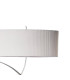 Eve Floor Lamp 2 Light E27 Polished Chrome With Spanish Corrugated White Oval Shade-5