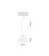 Eve Floor Lamp 2 Light E27 Polished Chrome With Spanish Corrugated White Oval Shade-6