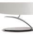 Eve Table Lamp 2 Light E27 Small Polished Chrome With Spanish Corrugated White Oval Shade-3