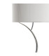 Eve Table Lamp 2 Light E27 Large Polished Chrome With Spanish Corrugated White Round Shade-4