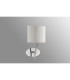 Eve Wall Lamp 1 Light E27 Polished Chrome With Spanish Corrugated White Oval Shade-2