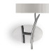 Eve Wall Lamp 1 Light E27 Polished Chrome With Spanish Corrugated White Oval Shade-3