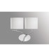 Eve Wall Lamp 2 Light E27 Polished Chrome With Spanish Corrugated White Oval Shades-2