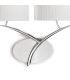 Eve Wall Lamp 2 Light E27 Polished Chrome With Spanish Corrugated White Oval Shades-3
