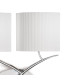 Eve Wall Lamp 2 Light E27 Polished Chrome With Spanish Corrugated White Oval Shades-4