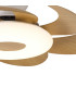 Flowers 24W LED Dimmable Ceiling Light With Built-In 25W DC Reversible Fan Remote Control 2700-5000K 2900lm White/Wood-5