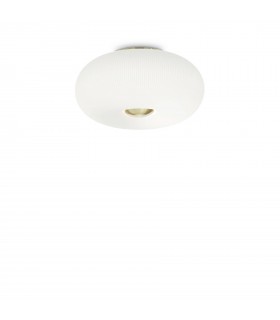 3 Light Flush Ceiling Light White - 1