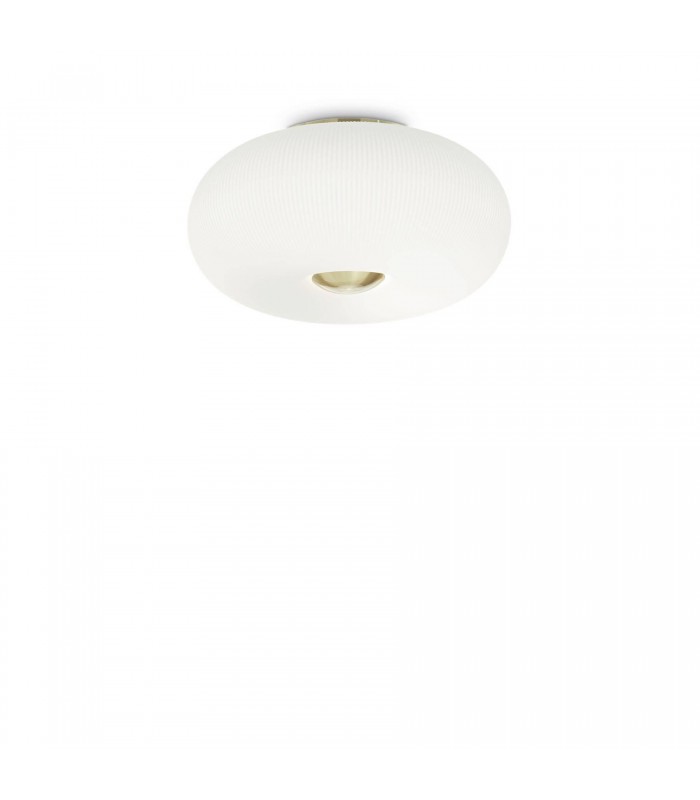 3 Light Flush Ceiling Light White - 1