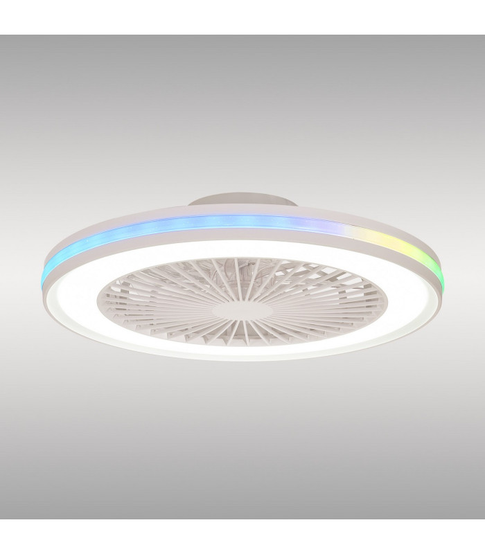 Gamer 60W LED Dimmable White/RGB Ceiling Light With Built-In 26W DC Reversible Fan c/w Remote Control 4200lm White-2