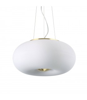 3 Light Round Ceiling Pendant White - 1