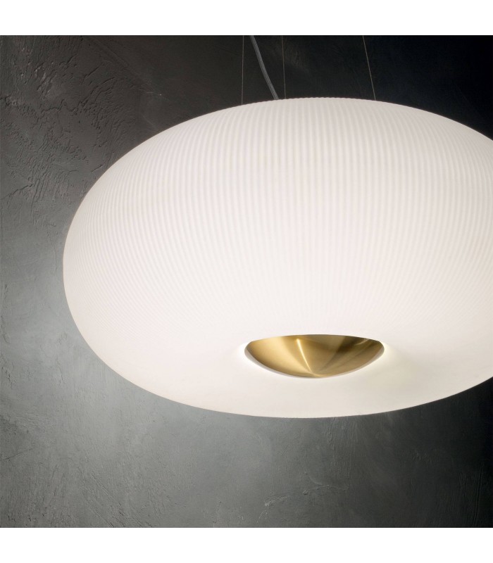 5 Light Round Ceiling Pendant White - 2