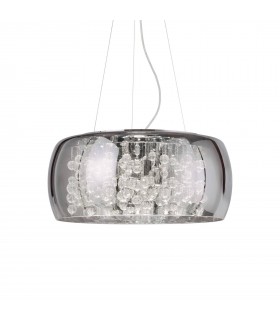 8 Light Round Ceiling Pendant Smokey, G9 - 1