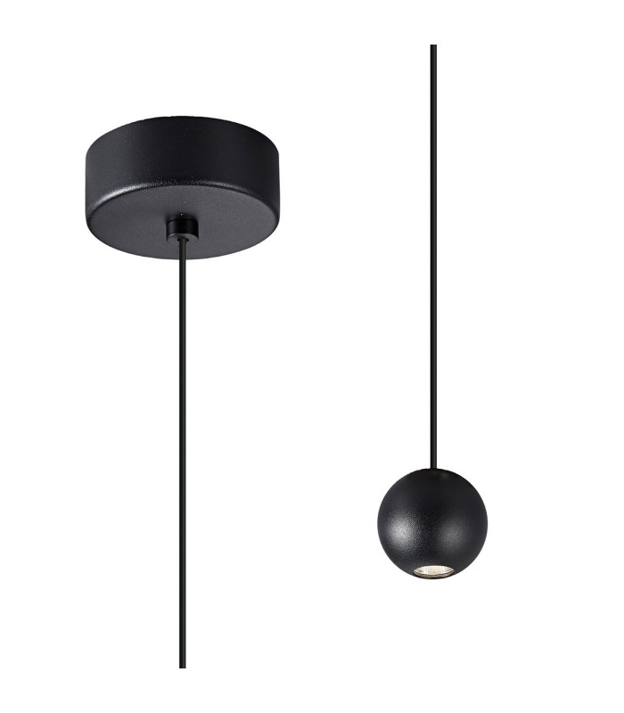 Gruissan Ball Pendant 5W LED 3000K 350lm Matt Black 3yrs Warranty-1