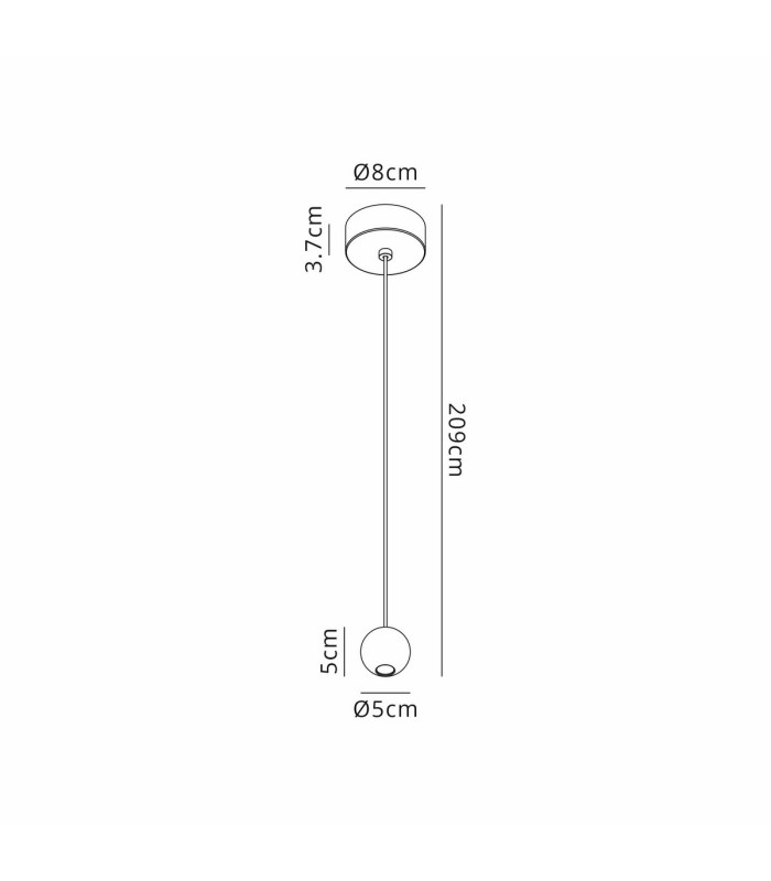 Gruissan Ball Pendant 5W LED 3000K 350lm Matt Black 3yrs Warranty-7