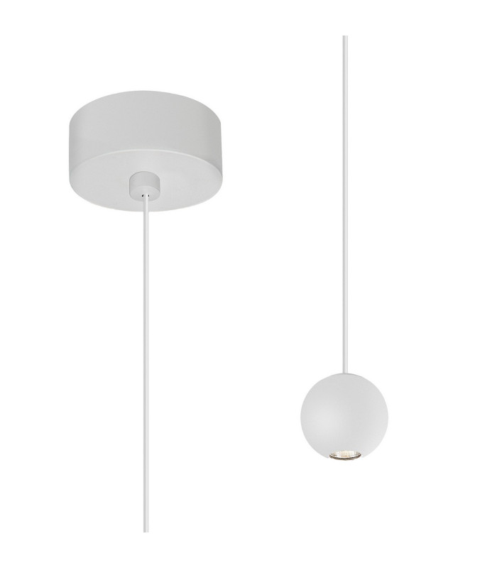 Gruissan Ball Pendant 5W LED 3000K 350lm Matt White 3yrs Warranty-1