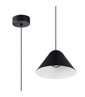 Gruissan Cone Pendant 5W LED 3000K 350lm Matt Black/Matt White 3yrs Warranty-1