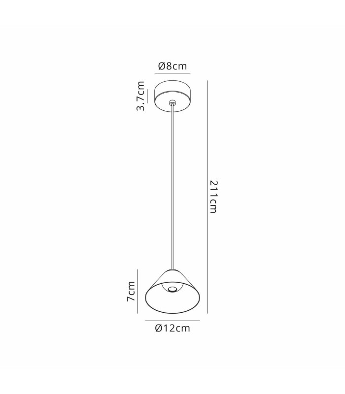 Gruissan Cone Pendant 5W LED 3000K 350lm Matt Black/Matt White 3yrs Warranty-7