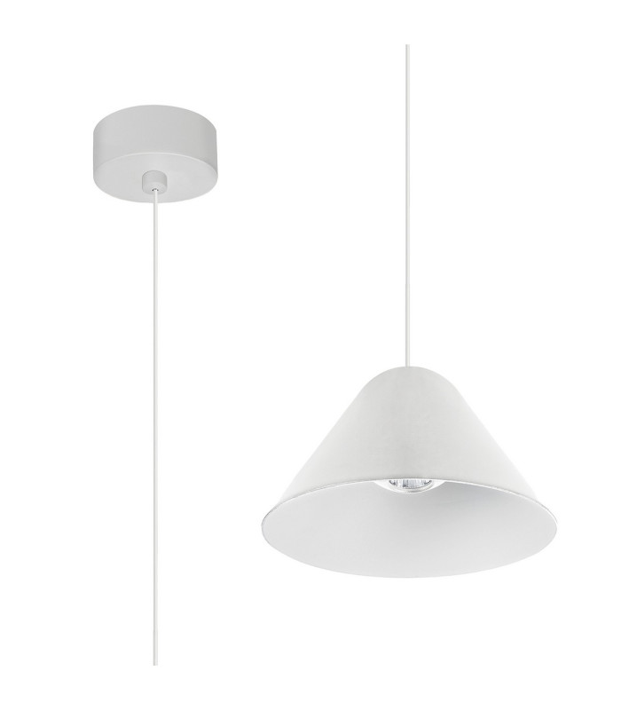 Gruissan Cone Pendant 5W LED 3000K 350lm Matt White 3yrs Warranty-1
