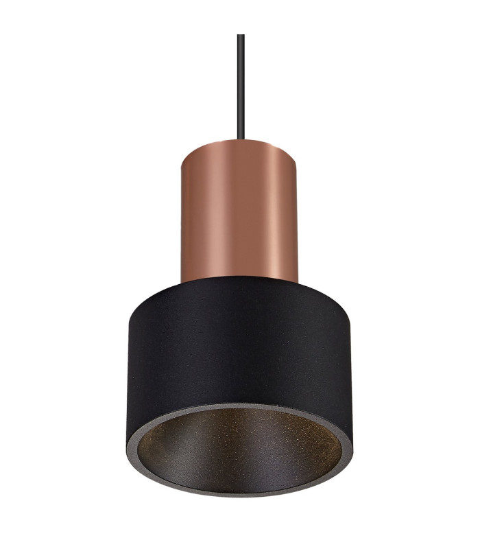 Gruissan Cylinder Pendant 5W LED 3000K 350lm Matt Black/Matt Gold 3yrs Warranty-5