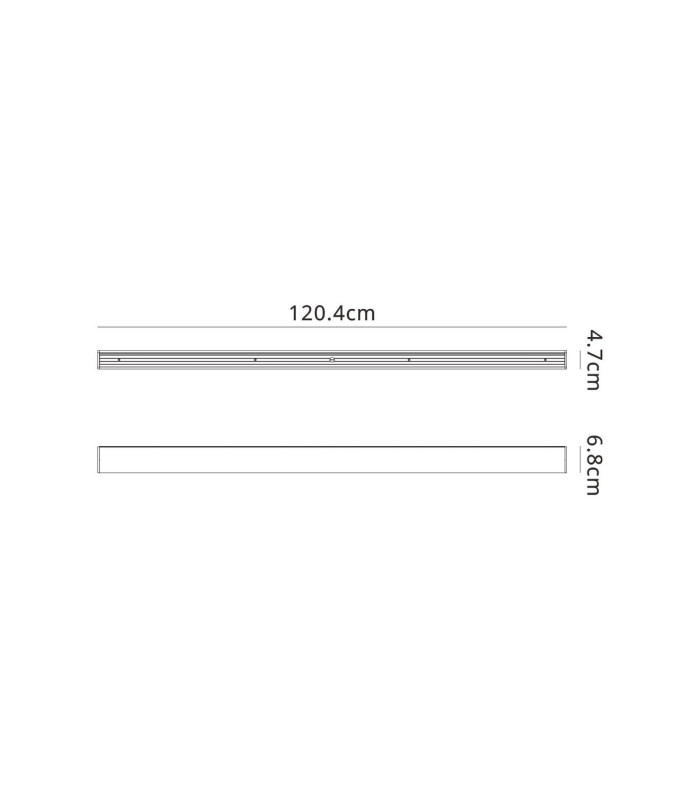 Hanok 1.2m Linear Ceiling Light 110° 38W LED 4000K 3000lm Black 3yrs Warranty-6