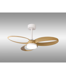 Infinity Fan 24W LED Dimmable Ceiling Light With Built-In 30W DC Reversible Fan Remote Control 2700-5000K 1800lm White/Wood-2