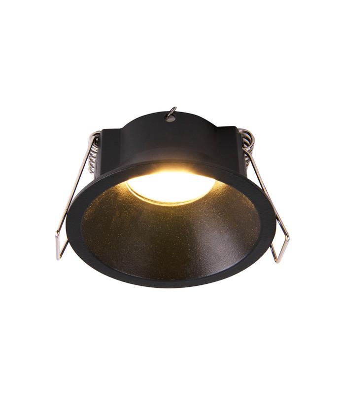 Kiel Recessed Spotlight 6.6cm Slim 5mm Trim 35mm GU10 (Max 8W) IP54 Cut Out 60mm Black-1