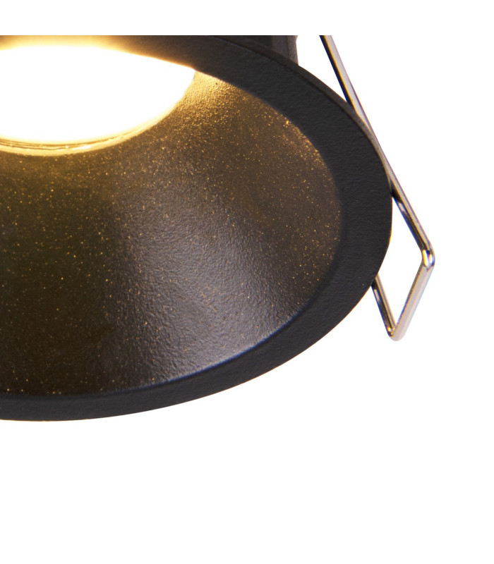 Kiel Recessed Spotlight 6.6cm Slim 5mm Trim 35mm GU10 (Max 8W) IP54 Cut Out 60mm Black-4