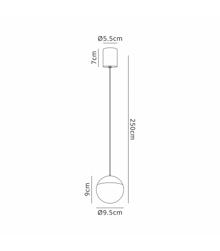 Kilda 1 Light Surface Pendant 10W LED 3000K 800lm White 3yrs Warranty-6